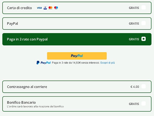 Immagine Farmafamily novità: Paga in 3 rate il tuo acquisto con Paypal