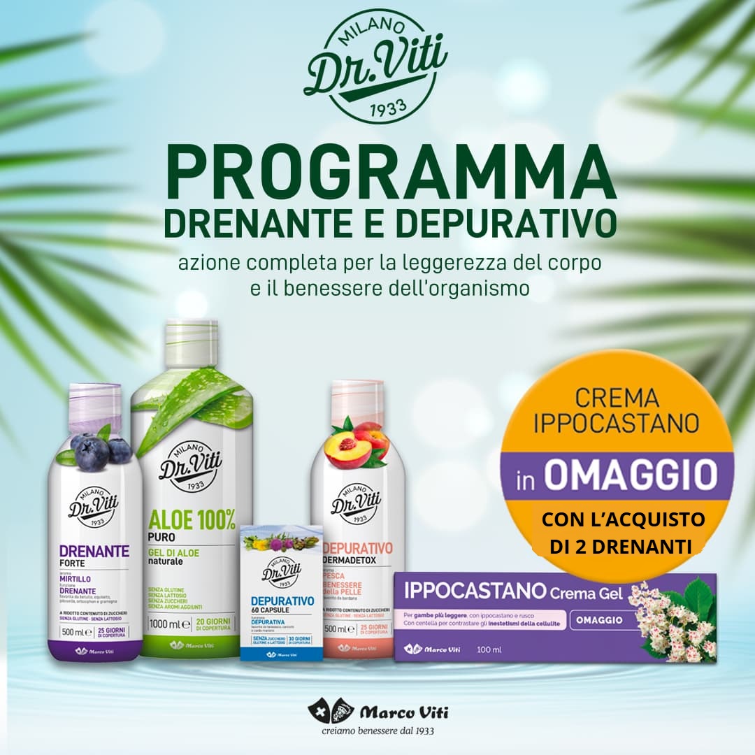 Immagine Promo Drenanti Dr Viti: In omaggio crema Ippocastano