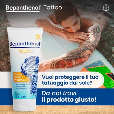 Bepanthenol Tattoo crema solare protettiva in vendita ed offerta