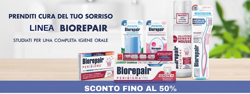 Linea Biorepair igiene orale dentifrici e collutorio in vendita e offerta su farmafamily.it