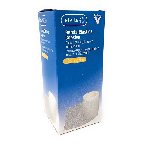 BENDA ELASTICA AUTOADESIVA ALVITA 12X4CM - Farmafamily.it