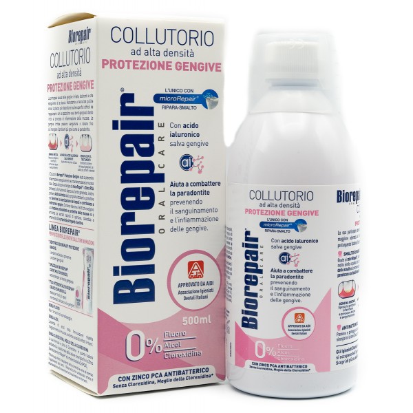 BIOREPAIR ORAL CARE COLLUTORIO ALTA INTENSITA' CON ANTIBATTERICO PROTEZIONE GENGIVE 500 ML - Farmafamily.it