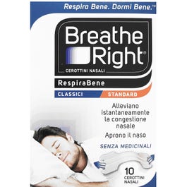 CEROTTI NASALI BREATHE RIGHT CLASSICI 10 PEZZI - Farmafamily.it