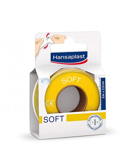 CEROTTO MEDICATO IN ROCCHETTO HANSAPLAST SOFT M5X2,5CM - Farmafamily.it