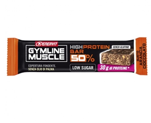 ENERVIT GYMLINE MUSCLE PROTEIN BAR 50% ARANCIA CIOCCOLATO 1 PEZZO - Farmafamily.it