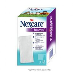 GARZA COMPRESSA NEXCARE STERIMED IN COTONE 20 FILI 18X40CM MULTILINGUAL 100 PEZZI - Farmafamily.it