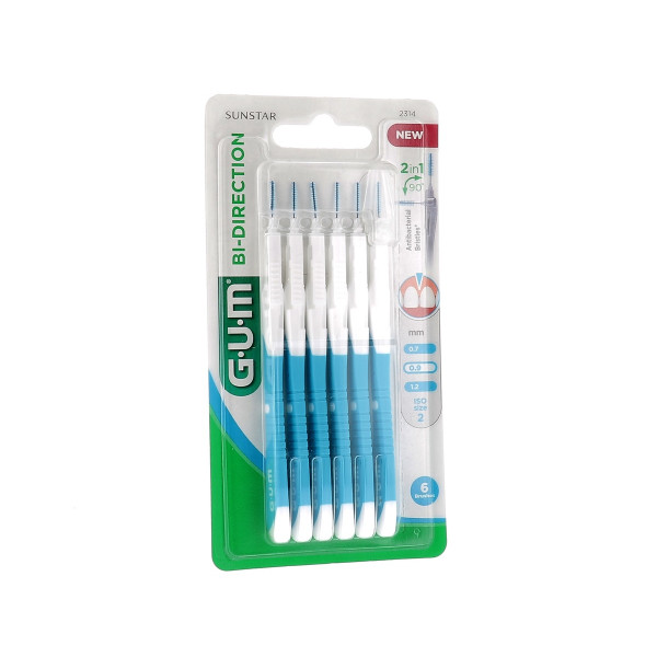 GUM BI-DIRECTION SCOVOLINI PUNTA MICROFINE 2314 6 PEZZI - Farmafamily.it
