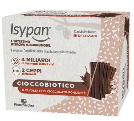 ISYPAN CIOCCOBIOTICO FONDENTE 8 PEZZI - Farmafamily.it