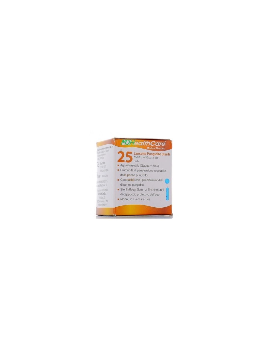LANCETTE PUNGIDITO 25 PEZZI MOD. TWIST LANCETS - Farmafamily.it