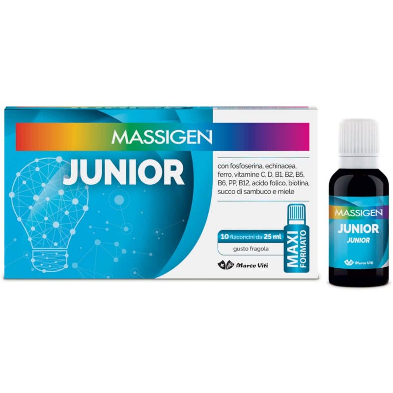 MASSIGEN JUNIOR 10 FLACONI DA 25 ML - Farmafamily.it