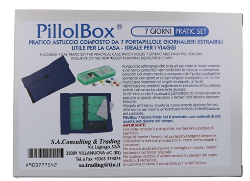 PILLOLIERA PILLOLBOX SET 7GIORNI PRATIC MADE IN ITALY - Farmafamily.it