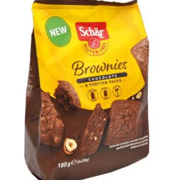 SCHAR BROWNIES CHOCOLATE TORTINA CON CIOCCOLATO E NOCCIOLE 6 MONOPORZIONI DA 30 G - Farmafamily.it