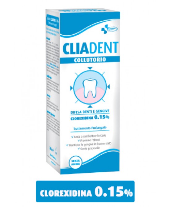 CLIADENT COLLUTORIO 0,15% CLOREXIDINA 250ML - Farmafamily.it