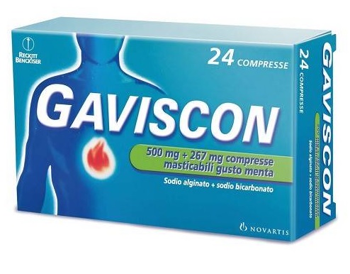 GAVISCON*24CPR MENTA 500+267MG - Farmafamily.it