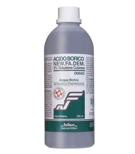ACIDO BORICO NEW F*3% FL 500ML - Farmafamily.it