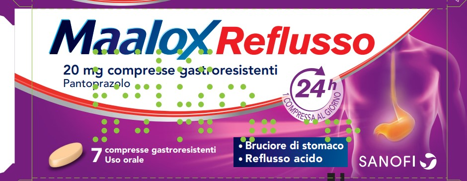 MAALOX REFLUSSO*7CPR 20MG - Farmafamily.it