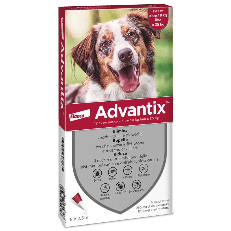 ADVANTIX SPOT ON*6PIP 10-25KG - Farmafamily.it