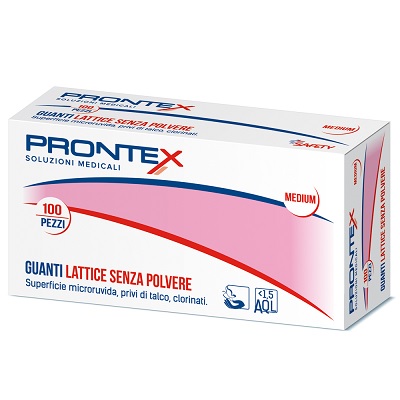 PRONTEX GUANTO IN LATTICE SENZA POLVERE GRANDE 100 PEZZI - Farmafamily.it