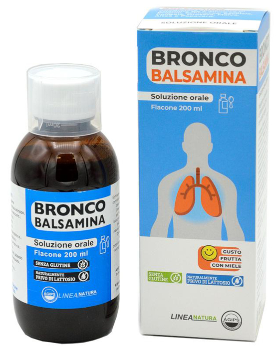 BRONCOBALSAMINA SOLUZIONE ORALE 200 ML GUSTO FRUTTA CON MIELE - Farmafamily.it
