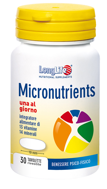 LONGLIFE MICRONUTRIENTS 30 TAVOLETTE RIVESTITE - Farmafamily.it