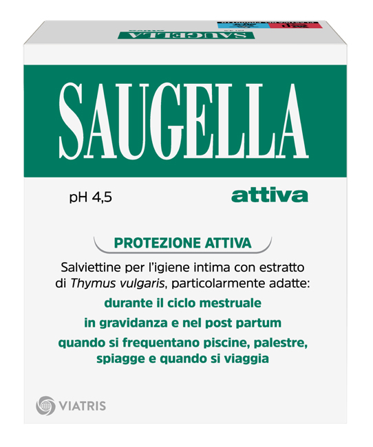 SAUGELLA ATTIVA SALVIETTINE DETERGENTI 10 BUSTINE - Farmafamily.it