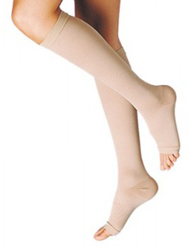 GAMBALETTO TERAPEUTICO DUALSAN A COMPRESSIONE DECRESCENTE KKL1 PUNTA APERTA BEIGE UNISEX 4 1 PAIO - Farmafamily.it