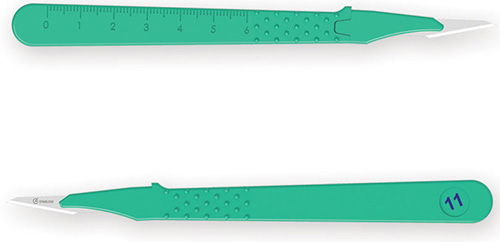 BISTURI MONOUSO E STERILE NUMERO 11. LAMA IN ACCIAIO INOX SALDATA ALL'INTERNO DI UN MANICO IN ABS LEGGERO ED ERGONOMICO. ASSICURANO AFFILATURA E UN PERFETTO CONTROLLO DEL TAGLIO - Farmafamily.it