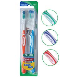 GUM SUPER TIP 463 COMPACT SPAZZOLINO MEDIO BONUS PACK 2 PEZZI - Farmafamily.it