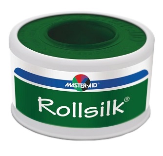 CEROTTO IN ROCCHETTO MASTER-AID ROLLSILK TESSUTO BIANCO IPOALLERGENICO 5X2,50 - Farmafamily.it