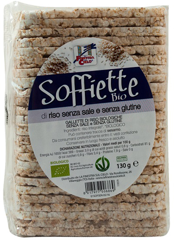 SOFFIETTE BIO SENZA SALE E SENZA GLUTINE 130 G - Farmafamily.it