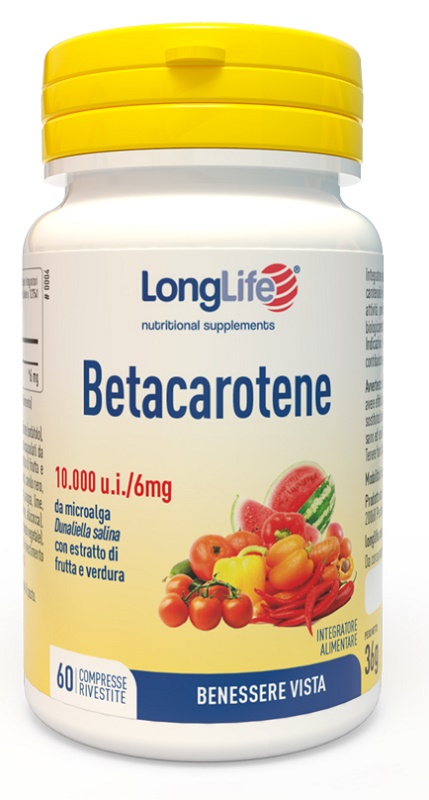 LONGLIFE BETACAROTENE 60 COMPRESSE - Farmafamily.it