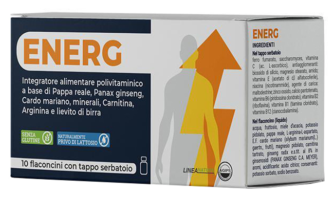 ENERG 10 FLACONCINI 10 ML CON TAPPO SERBATOIO - Farmafamily.it