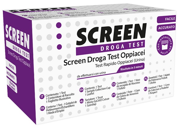 SCREEN DROGA TEST OPPIACEI TEST ANTIDROGA CON CONTENITORE URINA - Farmafamily.it