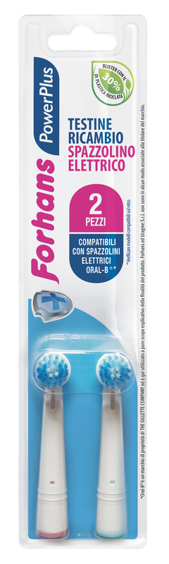 FORHANS POWER PLUS TESTINA 2 PEZZI RICAMBIO - Farmafamily.it