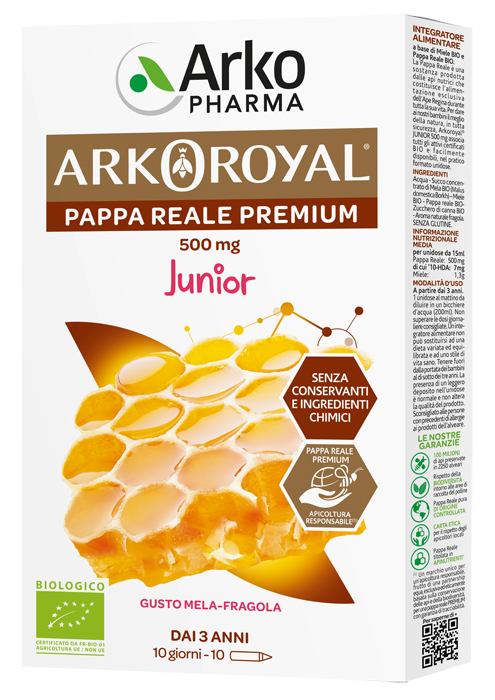 ARKOROYAL PAPPA REALE BIOLOGICA 500 MG 10 UNICA DOSE - Farmafamily.it