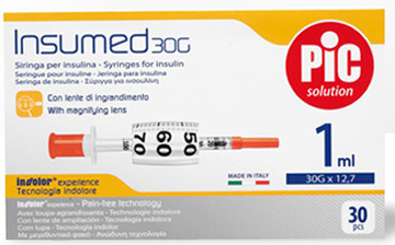 SIRINGA PER INSULINA PIC 1 ML 100 UI AGO 28 GAUGE 1/2 - Farmafamily.it