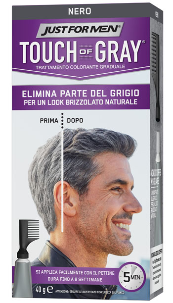 JUST FOR MEN TOUCH OF GRAY NERO 40 G - Farmafamily.it
