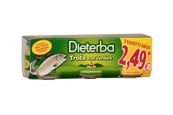 DIETERBA OMOGENEIZZATO TROTA 3 PEZZI 80 G - Farmafamily.it