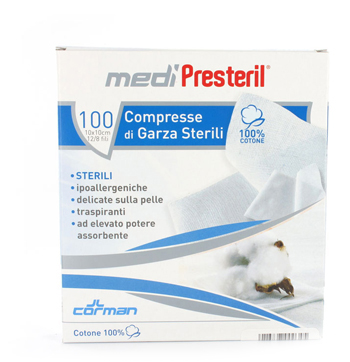 GARZA MEDIPRESTERIL STERILE MONOUSO 18X40 12 PEZZI - Farmafamily.it