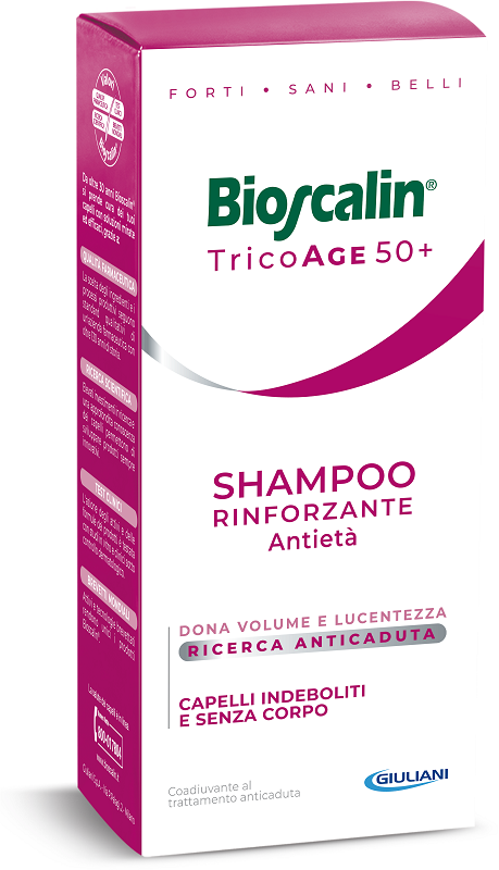 BIOSCALIN TRICOAGE SHAMPOO RINFORZANTE ANTIETA' 200 ML - Farmafamily.it