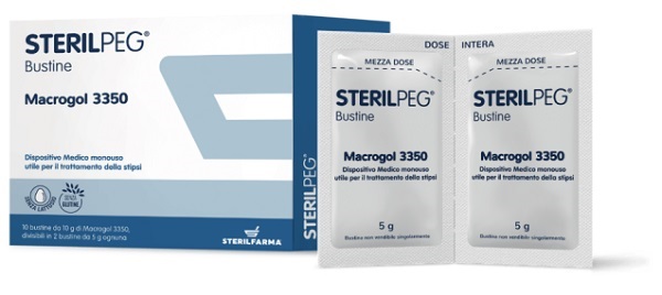 STERILPEG MACROGOL 3350 10 BUSTINE BIPARTITE 10 G - Farmafamily.it