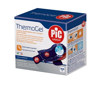 THERMOGEL CUSCINO TERAPIA CALDO FREDDO 10X26 CM CON FASCIA ELASTICA - Farmafamily.it