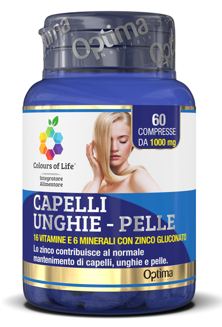 COLOURS OF LIFE CAPELLI UNGHIE PELLE 60 COMPRESSE 1000 MG - Farmafamily.it