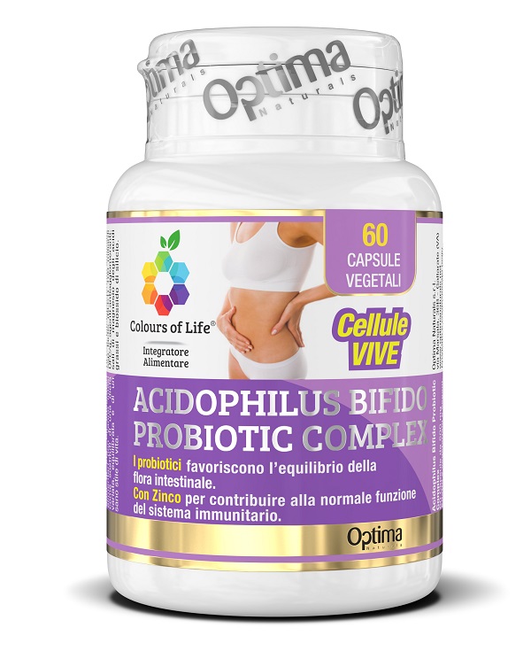 COLOURS OF LIFE ACIDOPHILUS BIFIDO COMPLEX 60 CAPSULE VEGETALI 500 MG - Farmafamily.it