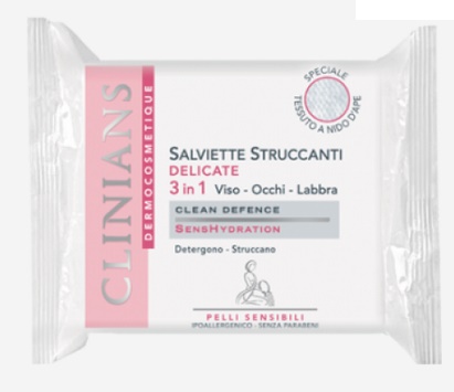 CLINIANS SALVIETTINE STRUCCANTI DA 20 PEZZI - Farmafamily.it