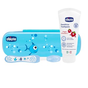 CHICCO SET DENTALE AZZURRO CON FLUORO - Farmafamily.it