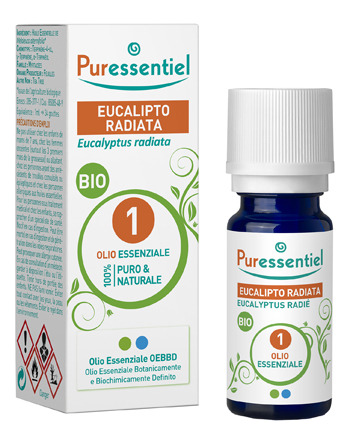 PURESSENTIEL EUCALIPTO RADIATA OLIO ESSENZIALE BIO 10 ML - Farmafamily.it