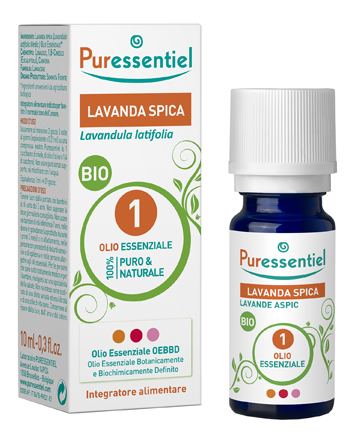 PURESSENTIEL LAVANDA SPICA OLIO ESSENZIALE BIO 10 ML - Farmafamily.it