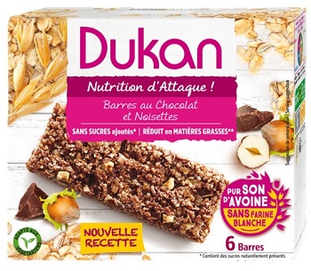 DUKAN BARRETTA CIOCCOLATO/NOCCIOLA 6 PEZZI 25 G - Farmafamily.it