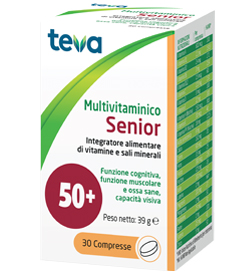 MULTIVITAMINICO SENIOR TEVA 30 COMPRESSE 39 G - Farmafamily.it